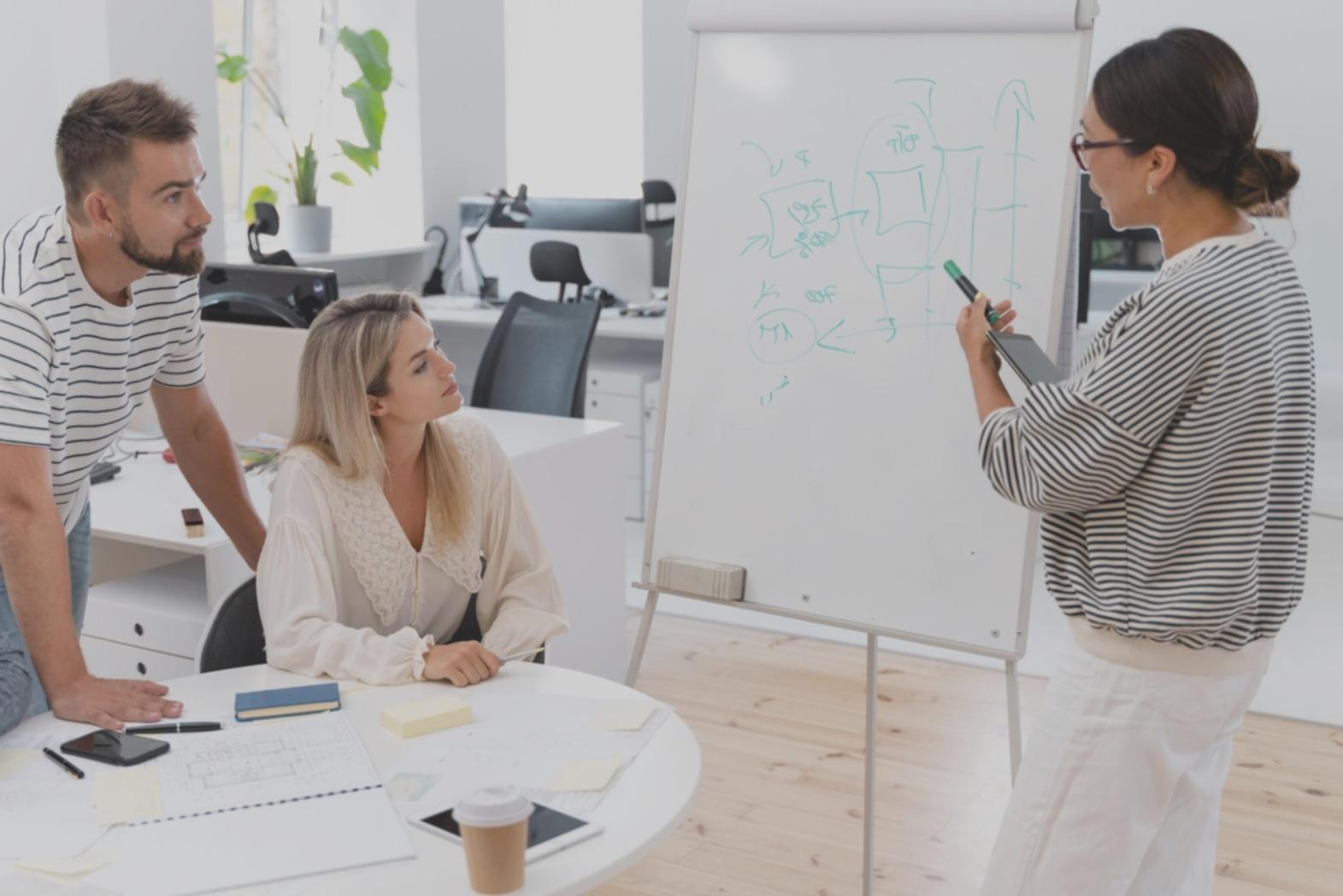 Strategic investment planning session with detailed market analysis